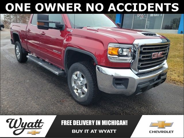 Red Quartz Tintcoat 2018 GMC Sierra 2500HD SLE Crew Cab SB 4WD Pickup Truck Four-Wheel Drive 6-Speed Automatic