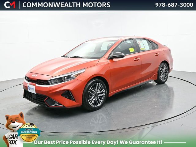 Fire Orange 2023 Kia Forte Sedan Front-Wheel Drive Continuously Variable Transmission