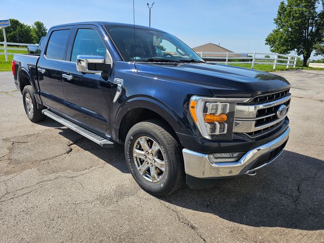Antimatter Blue Metallic 2021 Ford F-150 Lariat SuperCrew 4WD Pickup Truck Four-Wheel Drive Automatic