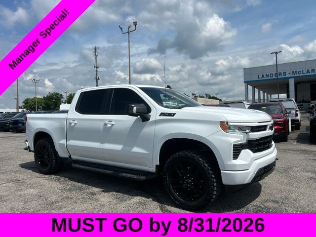 Summit White 2025 Chevrolet Silverado 1500 Pickup Truck Four-Wheel Drive Automatic