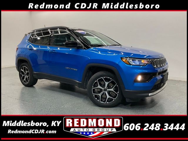 Hydro Blue Pearlcoat 2025 Jeep Compass Limited 4WD SUV / Crossover Four-Wheel Drive 8-Speed Automatic