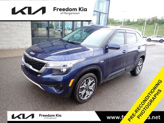 Dark Ocean Blue 2023 Kia Seltos EX AWD SUV / Crossover All-Wheel Drive Continuously Variable Transmission