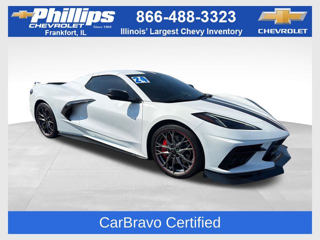 Arctic White 2024 Chevrolet Corvette Convertible Rear-Wheel Drive 8-Speed Dual Clutch