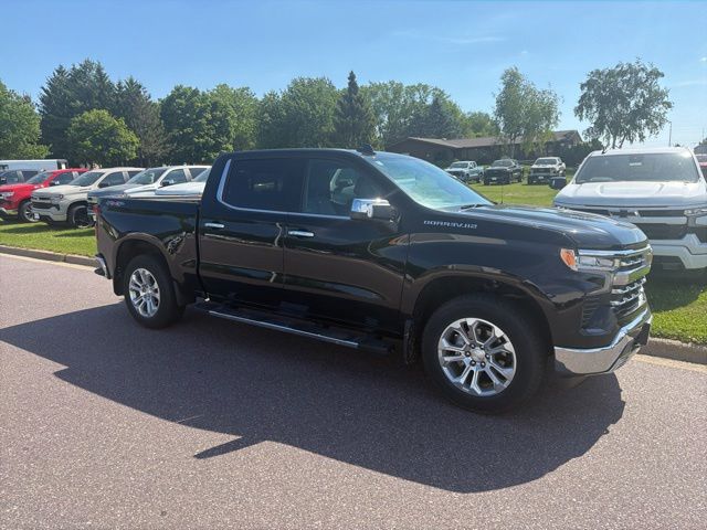 Black 2024 Chevrolet Silverado 1500 LTZ Crew Cab 4WD Pickup Truck Four-Wheel Drive Automatic