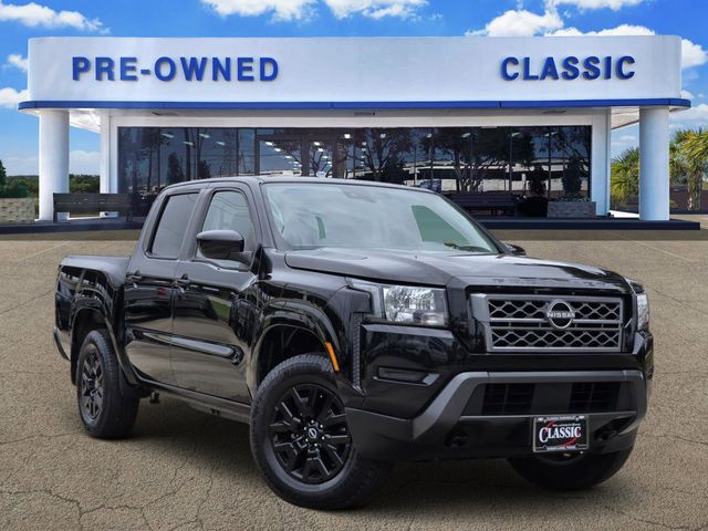 Super Black 2022 Nissan Frontier SV Crew Cab 4WD Pickup Truck Four-Wheel Drive 9-Speed Automatic