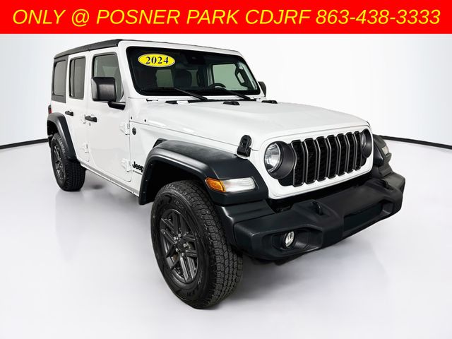 Bright White Clearcoat 2024 Jeep Wrangler SUV / Crossover Four-Wheel Drive 8-Speed Automatic