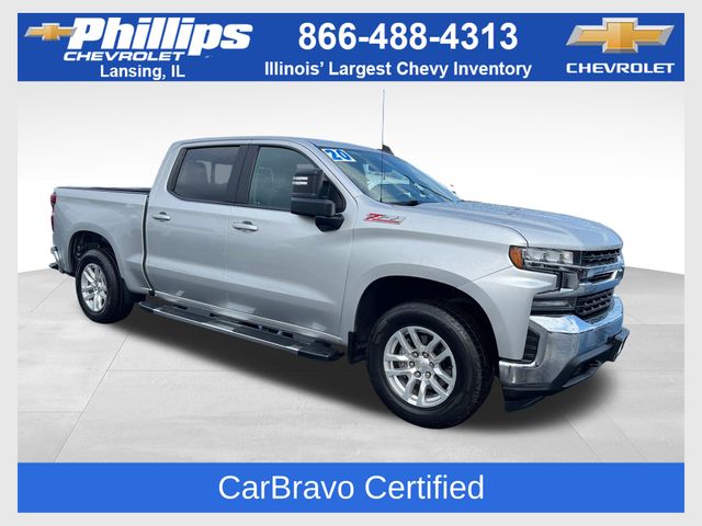 Silver Ice Metallic 2020 Chevrolet Silverado 1500 LT Crew Cab 4WD Pickup Truck Four-Wheel Drive 8-Speed Automatic