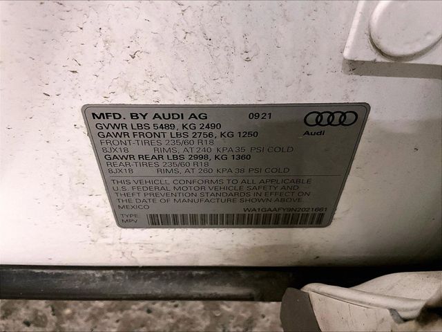 2022 Audi Q5 45 S line Premium White at Sutliff Volkswagen