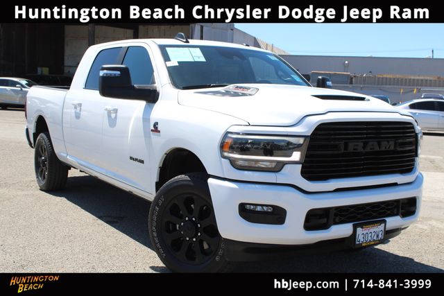 Bright White Clearcoat 2024 RAM 2500 Laramie Mega Cab 4WD Pickup Truck Four-Wheel Drive 6-Speed Automatic