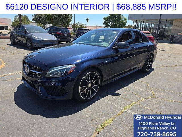 Lunar Blue Metallic 2016 Mercedes-Benz C-Class Sedan All-Wheel Drive 7-Speed Automatic
