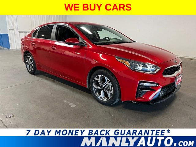 Red 2021 Kia Forte Sedan Front-Wheel Drive Continuously Variable Transmission