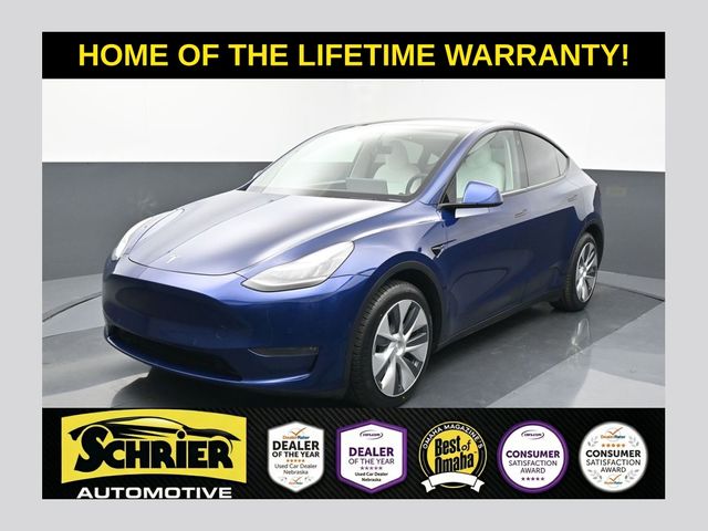 Deep Blue Metallic 2021 Tesla Model Y Long Range AWD SUV / Crossover All-Wheel Drive 1-Speed Automatic