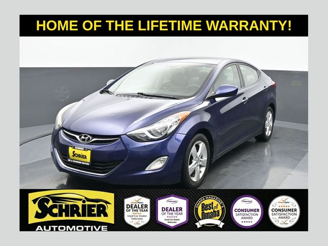 Blue (Indigo Night Mica) 2012 Hyundai Elantra GLS FWD Sedan Front-Wheel Drive 6-Speed Automatic Overdrive