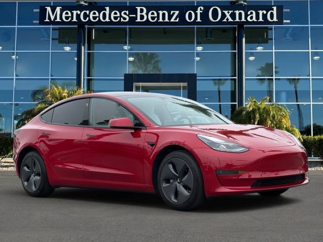 Red Multi-Coat 2021 Tesla Model 3 Standard Range Plus RWD Sedan Rear-Wheel Drive 1-Speed Automatic