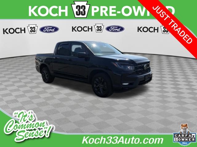 Black 2024 Honda Ridgeline Pickup Truck All-Wheel Drive 9-Speed Automatic