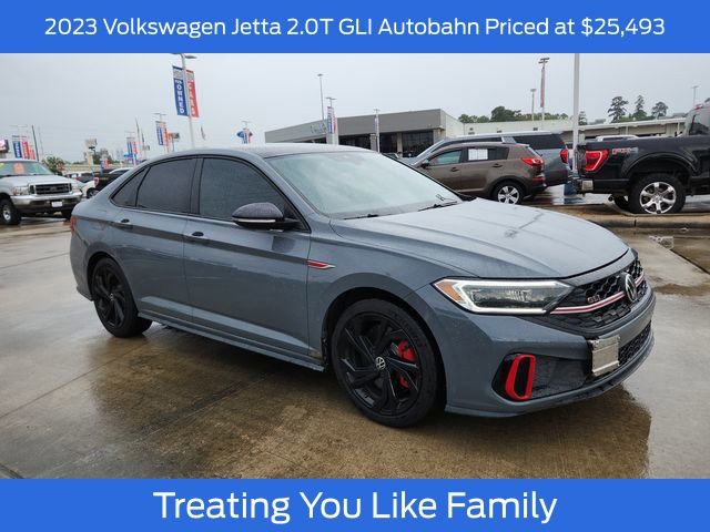 Pure Gray w/Black Roof 2023 Volkswagen Jetta GLI 1.5T Autobahn FWD Sedan Front-Wheel Drive 7-Speed Dual Clutch