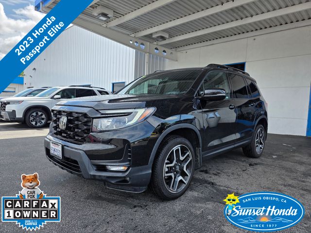 Crystal Black Pearl 2023 Honda Passport Elite AWD SUV / Crossover All-Wheel Drive 9-Speed Automatic