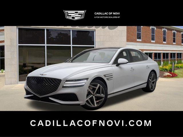 Alta White 2024 Genesis G80 2.5T AWD Sedan All-Wheel Drive 8-Speed Automatic