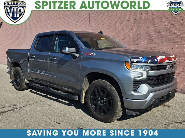 Sterling Gray Metallic 2025 Chevrolet Silverado 1500 RST Crew Cab 4WD Pickup Truck Four-Wheel Drive Automatic