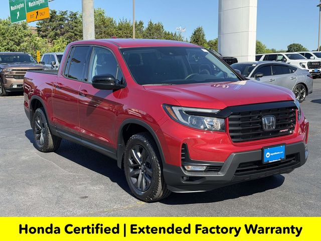 Radiant Red Metallic II 2023 Honda Ridgeline Pickup Truck All-Wheel Drive 9-Speed Automatic