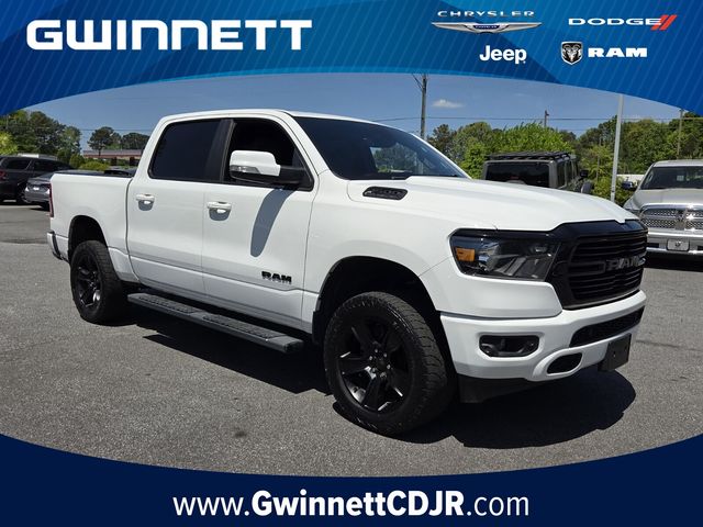 Bright White Clearcoat 2020 RAM 1500 Big Horn Crew Cab 4WD Pickup Truck Four-Wheel Drive 8-Speed Automatic
