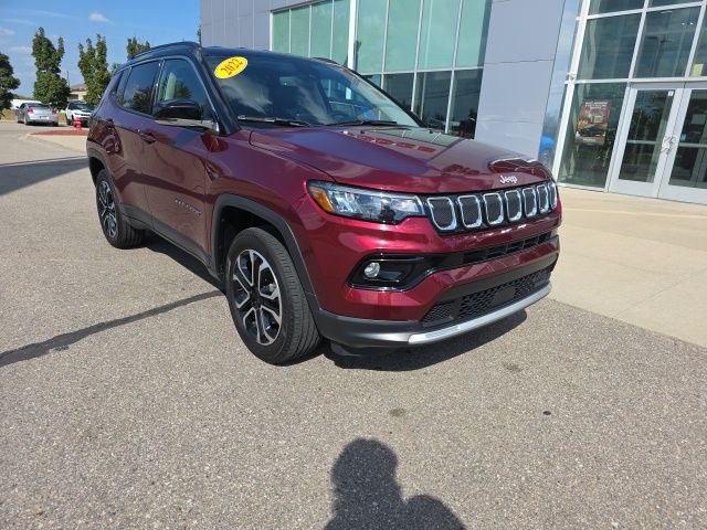2022 Jeep Compass Limited - Velvet Red Pearlcoat exterior view 3