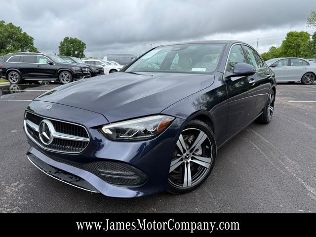 Lunar Blue Metallic 2022 Mercedes-Benz C-Class Sedan All-Wheel Drive 9-Speed Automatic