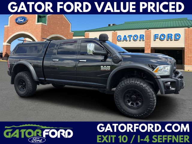 Brilliant Black Crystal Pearlcoat 2018 RAM 3500 Laramie Mega Cab 4WD Pickup Truck Four-Wheel Drive 6-Speed Automatic