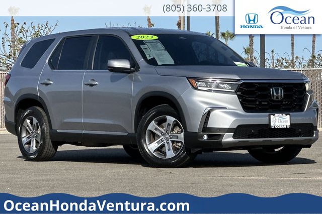 Lunar Silver Metallic 2023 Honda Pilot EX-L FWD SUV / Crossover Front-Wheel Drive Automatic