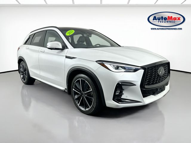 Radiant White 2023 INFINITI QX50 Sport AWD SUV / Crossover All-Wheel Drive Continuously Variable Transmission