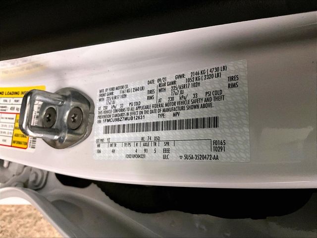 2021 Ford Escape Hybrid SE White at Carlisle Cadillac Buick GMC