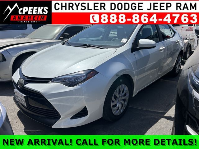 White (Blizzard Pearl) 2017 Toyota Corolla Sedan Front-Wheel Drive Continuously Variable Transmission