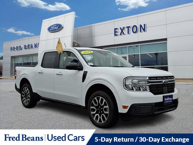 Oxford White 2024 Ford Maverick Lariat SuperCrew AWD Pickup Truck All-Wheel Drive 8-Speed Automatic