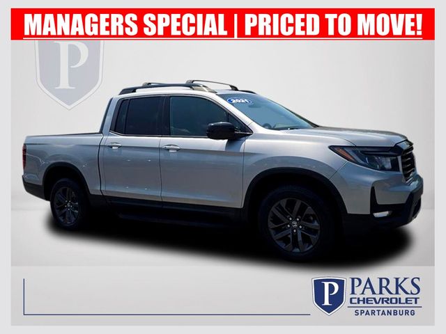 Lunar Silver Metallic 2021 Honda Ridgeline Pickup Truck All-Wheel Drive 9-Speed Automatic