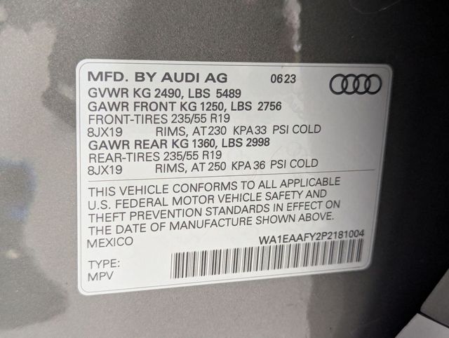 used 2023 Audi Q5 car, priced at $35,781