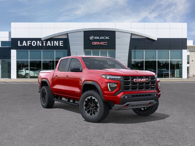 Volcanic Red 2026 GMC Canyon AT4 Crew Cab 4WD Pickup Truck Four-Wheel Drive 8-Speed Automatic