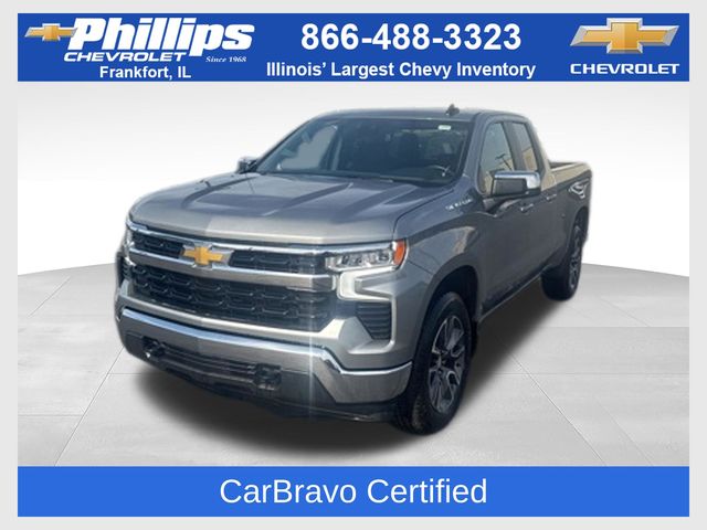 Sterling Gray Metallic 2023 Chevrolet Silverado 1500 LT Double Cab 4WD Pickup Truck Four-Wheel Drive 8-Speed Automatic