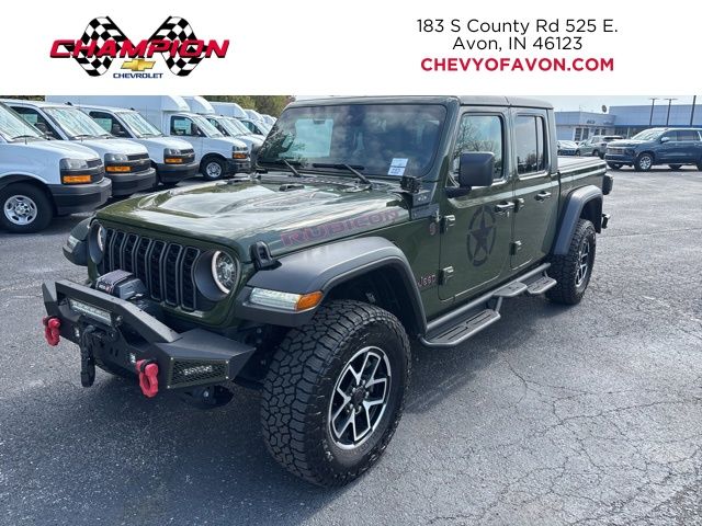 Sarge Green Clearcoat 2024 Jeep Gladiator Rubicon Crew Cab 4WD Pickup Truck Four-Wheel Drive 8-Speed Automatic