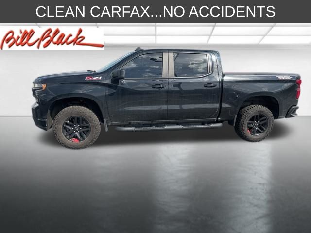 Black 2021 Chevrolet Silverado 1500 LT Trail Boss Crew Cab 4WD Pickup Truck Four-Wheel Drive Automatic