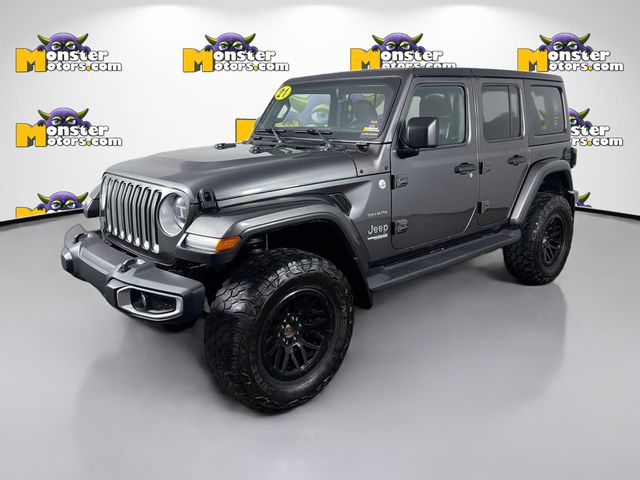 Gray (Granite Crystal Metallic Clearcoat) 2021 Jeep Wrangler Unlimited Sahara 4WD SUV / Crossover Four-Wheel Drive 8-Speed Automatic