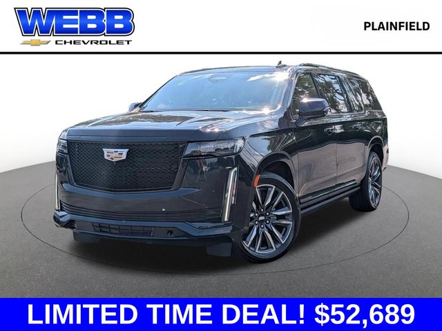 Dark Moon Blue Metallic 2021 Cadillac Escalade ESV SUV / Crossover Four-Wheel Drive Automatic
