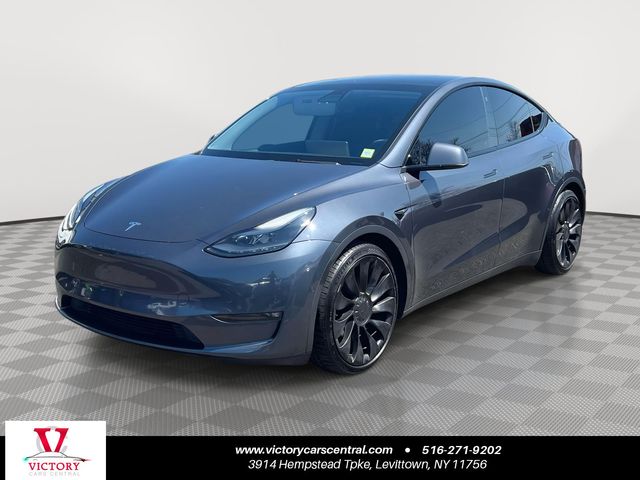 Gray 2021 Tesla Model Y Performance AWD SUV / Crossover All-Wheel Drive 1-Speed Automatic
