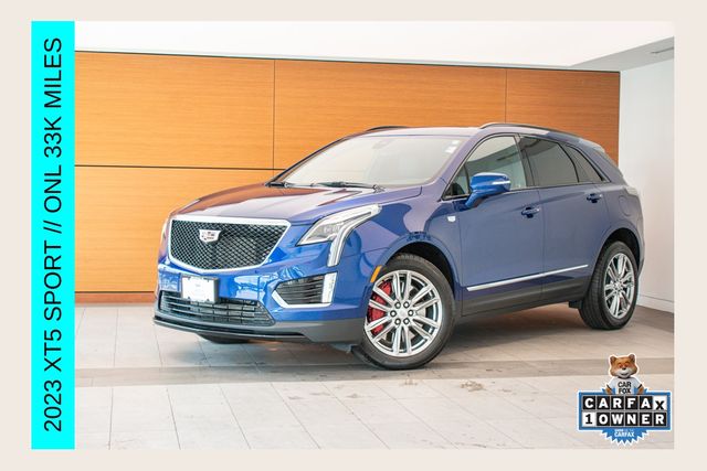Opulent Blue Metallic 2023 Cadillac XT5 Sport AWD SUV / Crossover Four-Wheel Drive 9-Speed Automatic