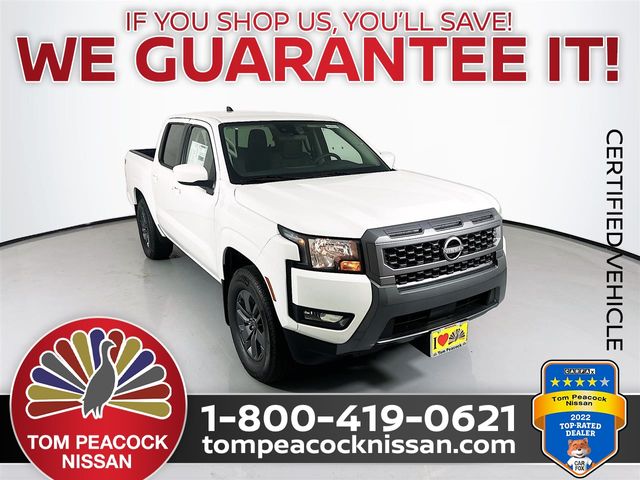 Glacier White 2025 Nissan Frontier Pickup Truck 4X2 9-Speed Automatic Overdrive