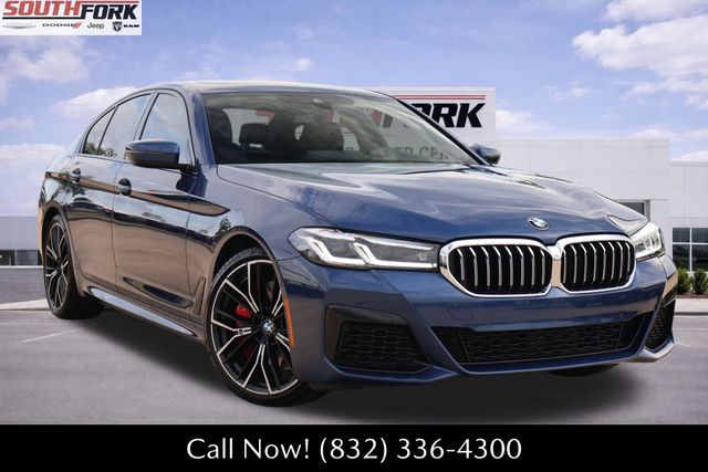 Phytonic Blue Metallic 2022 BMW 5 Series Sedan Rear-Wheel Drive 8-Speed Automatic