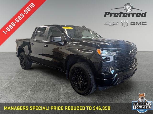 Black 2023 Chevrolet Silverado 1500 Pickup Truck Four-Wheel Drive Automatic