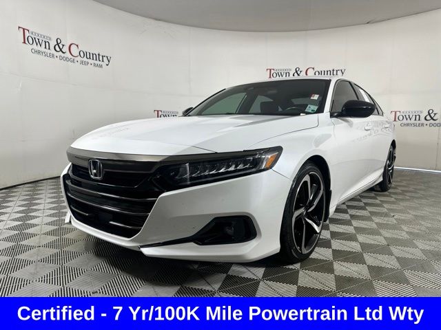 Platinum White Pearl 2022 Honda Accord Sedan Front-Wheel Drive Continuously Variable Transmission