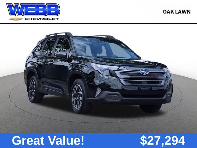 Crystal Black Silica 2025 Subaru Forester SUV / Crossover All-Wheel Drive Continuously Variable Transmission