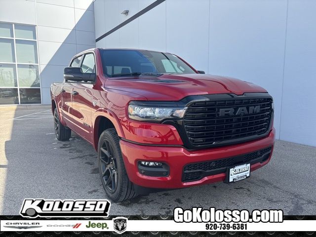Molten Red Pearlcoat 2026 RAM 1500 Laramie Crew Cab 4WD Pickup Truck Four-Wheel Drive 8-Speed Automatic
