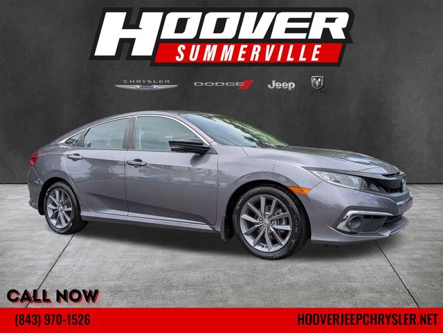 Gray (Modern Steel Metallic) 2021 Honda Civic Sedan Front-Wheel Drive Continuously Variable Transmission